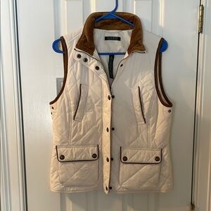 Ralph Lauren Cream Quilted Vest